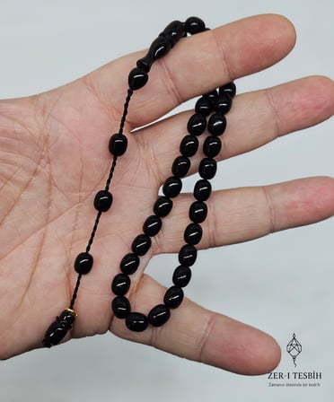 Bilek Boy Siyah Sıkma Tesbih