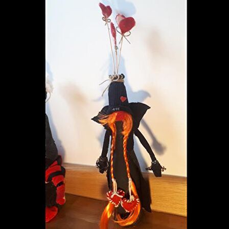 himarry Şans cücesi hediyelik kızıl saçlı kız 60 cm