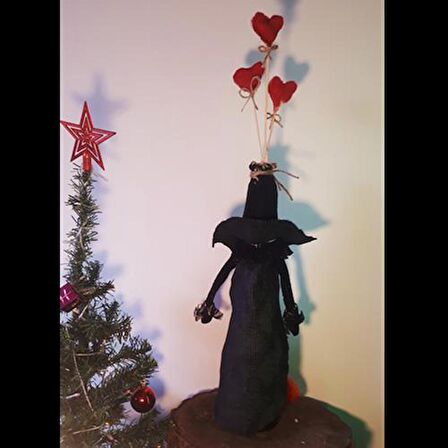 himarry Şans cücesi hediyelik kızıl saçlı kız 60 cm