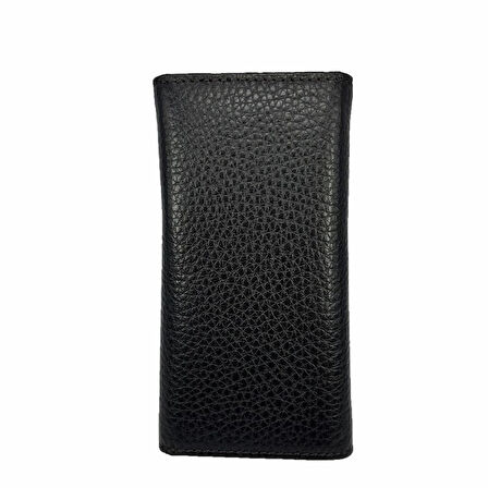 Hakiki Deri Organizer Dikey Anahtarlık Kahve