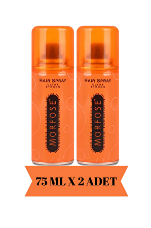 Morfose Saç Spreyi Turuncu Ultra Strong 75 Ml Seyahat Boy 2 Adet