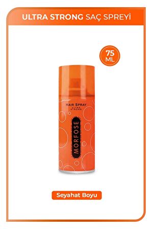 Morfose Saç Spreyi Turuncu Ultra Strong 75 Ml Seyahat Boy 2 Adet