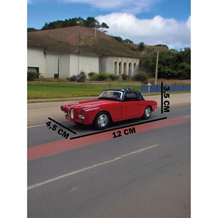 Nostaljik Metal Çek Bırak Araba Kırmızı Kapılar Açılır ( 1/36 Ölçek ) Mod:4