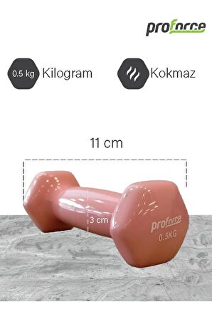 Vdb Dışı Vinil Kaplı Içi Çelik Döküm Ağırlık Dambıl 0.5 Kg -tek Adet