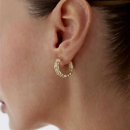 Çift Sıra Kemik Küpe