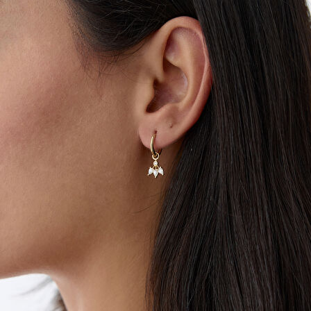 Damla Taşlı Sallantılı Küpe