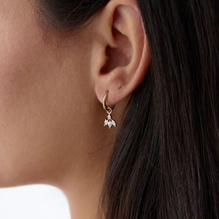 Damla Taşlı Sallantılı Küpe