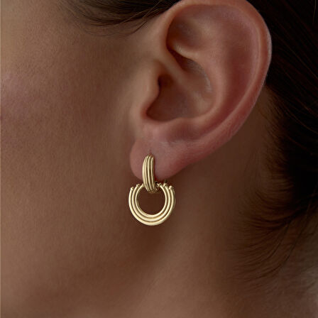 Parlak Katmanlı Küpe