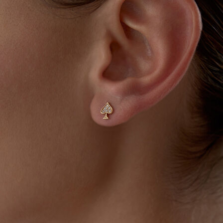 Maça Işıltısı Küpe