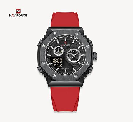 YENİ MODEL NAVİFORCE DİLİTAL ANALOG ALARMLI AYDINLATMALI SPOR  KOL SAATİ