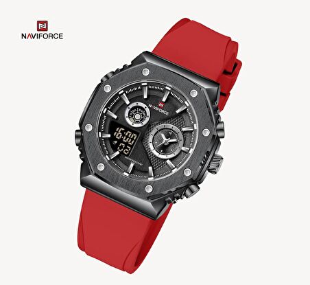 YENİ MODEL NAVİFORCE DİLİTAL ANALOG ALARMLI AYDINLATMALI SPOR  KOL SAATİ