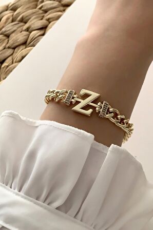 Gold Z Harf Bileklik TrBilek7579 B34003