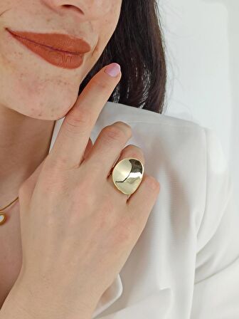 Premium Ayarlanabilir Oval Plaka Yüzük
