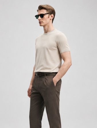 Lufian 111090156 Tıno Erkek Modal Karışımlı T- Shirt Erkek T-Shirt