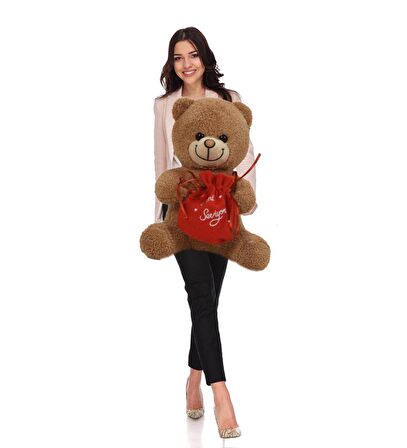Sevgiliye Özel, Çikolatası ile Romantik Peluş Ayı-30 cm