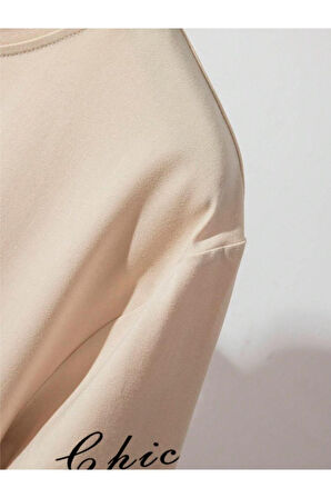 Erkek Chicago Baskılı Oversize T-shirt