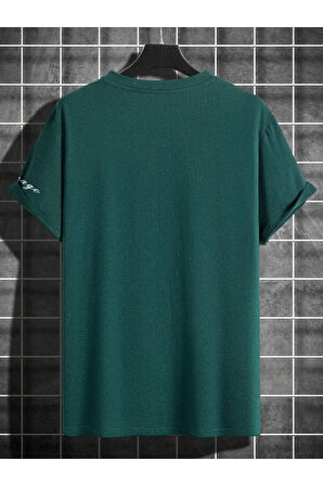 Erkek Chicago Baskılı Oversize T-shirt