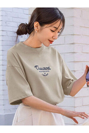 Kadın Thousand Baskılı Oversize T-shirt