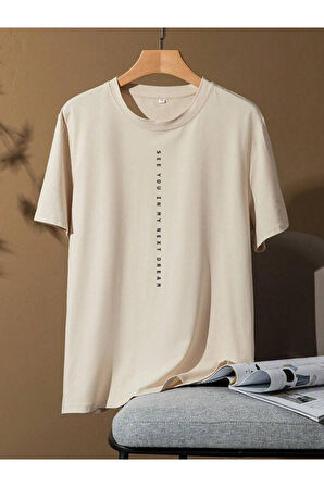 Erkek 3'lü Sırt Baskılı Oversize T-shirt