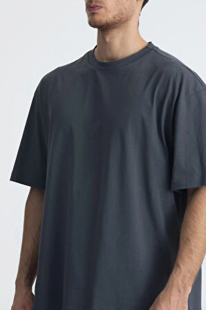 Oversize Basic T-shirt Antrasit