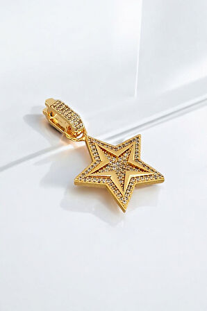 Premium Ajda Charm Taşlı Kuzey Yıldız Charm