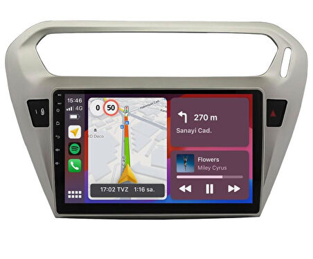 Peugeot 301 Android Multimedya Sistemi gri (2012-2024) for-x 6/128