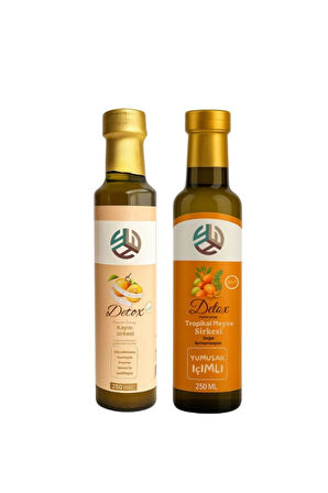 KAYISI DETOX SİRKESİ 250 ML+ TROPİKAL MEYVE DETOX SİRKESİ 250 ML