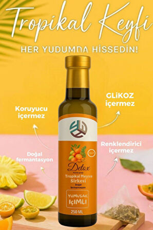 KAYISI DETOX SİRKESİ 250 ML+ TROPİKAL MEYVE DETOX SİRKESİ 250 ML