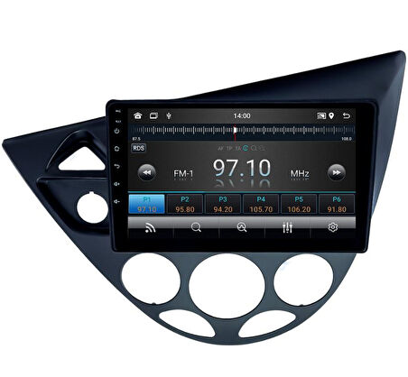 Ford Focus 1 Android Multimedya Sistemi (1999-2004) for-x 6/128
