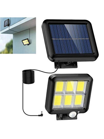 FX-028 Güneş Enerjili Solar Lamba Hareket Sensörlü Harici Güneş Panelli 120 LED