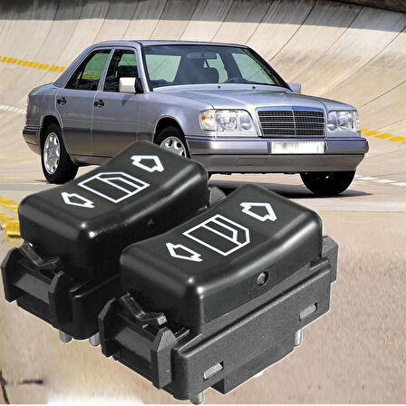 2 ADET MERCEDES W124 CAM AÇMA KAPAMA ANAHTARI 6PİN