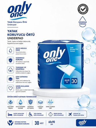 Onlyone 60x90 Cm Kedi Köpek Çiş Pedi 30 Adet