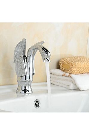 Banyo Lavabo Bataryası Kuğu Krom Yeni Model 5 Yıl Garantili
