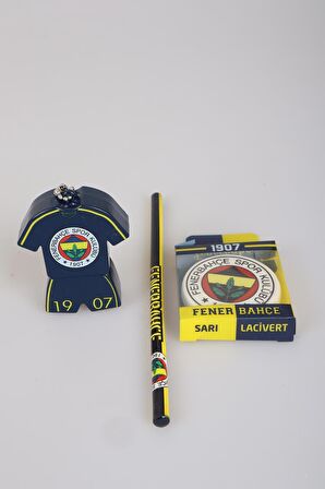 LİSANSLI FENERBAHÇE KURŞUN KALEM, SİLGİ VE FORMA TASARIM KALEMTRAŞ SETİ 