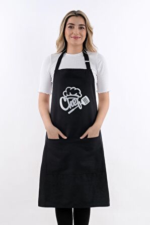 Unisex Master Chef Ayar Askılı Mutfak Önlüğü