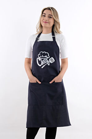 Unisex Master Chef Ayar Askılı Mutfak Önlüğü