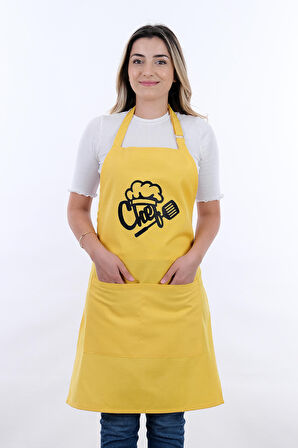 Unisex Master Chef Ayar Askılı Mutfak Önlüğü