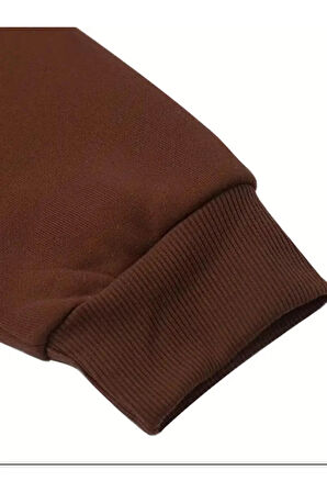 Lock Baskılı Kapüşonlu Cepli Sweatshirt