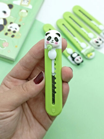 Mini Şekilli Falçata Maket Bıçağı - Tatlı Panda