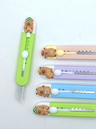 Mini Şekilli Falçata Maket Bıçağı - Capybara Mor