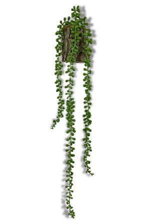 Yapay Çiçek Kütük Saksıda Sarkan String 3 Dallı 55cm Sarkan Çiçek