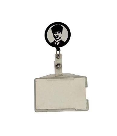 Atatürk Temalı Metal Yoyo Kartlık Yoyo Yaka Kartlığı