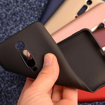 Gpack Xiaomi Mi 9T Kılıf Premier Silikon Esnek KorumaNano Glass