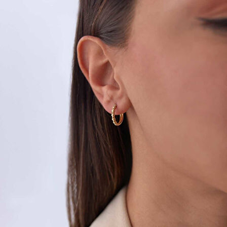 Kemik Kilit Halka Küpe