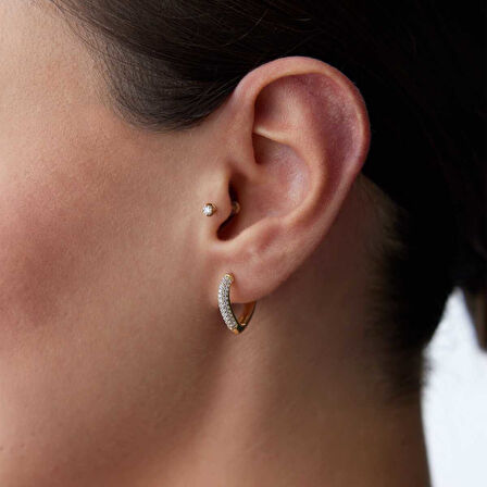 Kalpli Taşlı Küpe