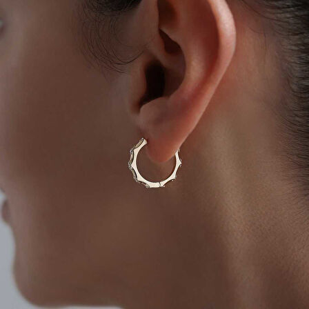 Ara Taşlı Kemik Küpe