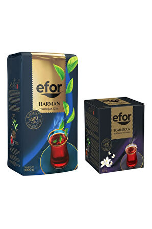 Efor Harman Siyah Dökme Çay 1.000gr + Tomurcuk Bergamot Aromalı 100gr