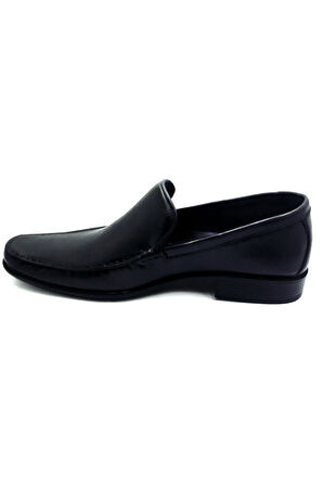 785 Erkek Siyah Mevsimlik Poli Taban Deri Ayakkabı