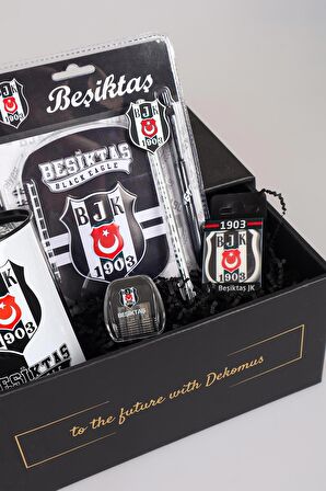 DEKOMUS GIFT BOX ÖZEL KUTULU LİSANSLI BEŞİKTAŞ KIRTASİYE SETİ LİSANSLI *KUMBARA HEDİYELİ*