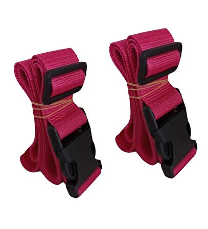 Pembe Renk Valiz Bavul Emniyet Kemeri 2 Adet En 4cm